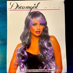 Dreamgirl - long wavy ombre layered wig - black/lavender